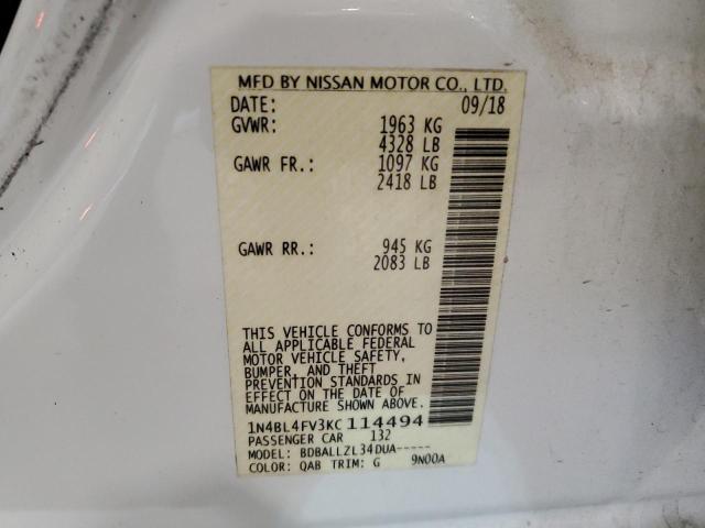 1N4BL4FV3KC114494 Nissan Altima Platinum