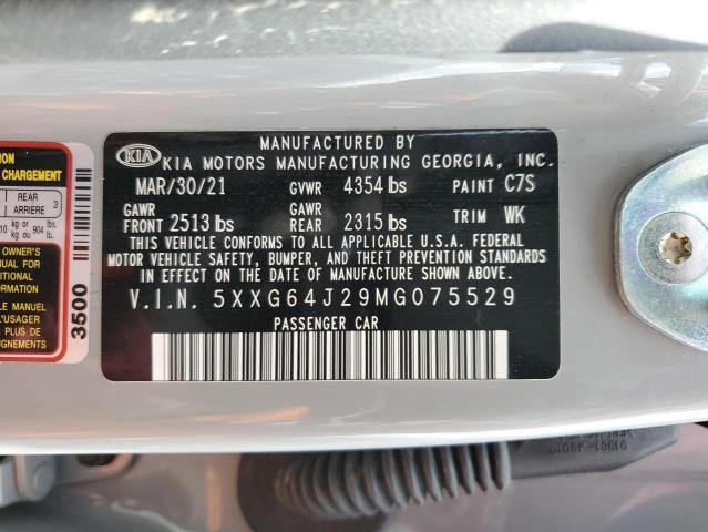 5XXG64J29MG075529 KIA K5 GT LINE