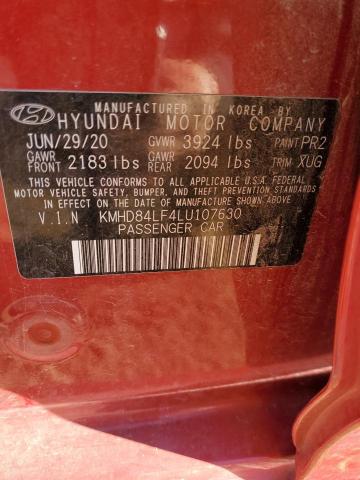 KMHD84LF4LU107630 Hyundai Elantra SE 10