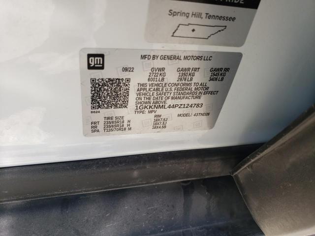 1GKKNML44PZ124783 GMC ACADIA SLT