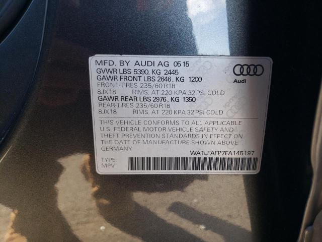 2015 AUDI Q5 PREMIUM - WA1LFAFP7FA145197