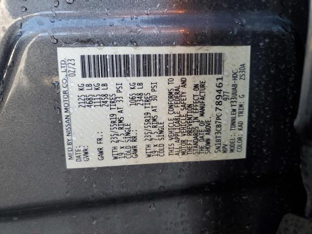 5N1BT3CB7PC789461 Nissan Rogue Sl