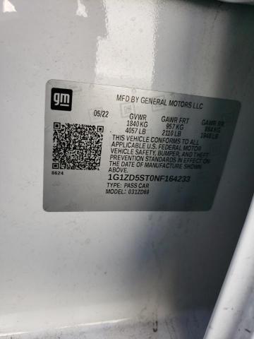 1G1ZD5ST0NF164233 Chevrolet MALIBU LT