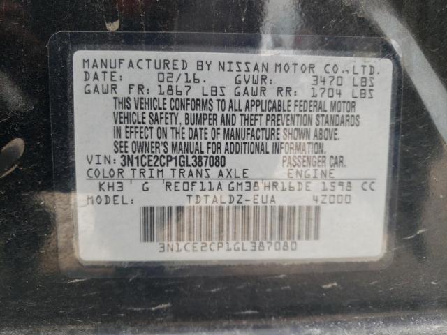 3N1CE2CP1GL387080 Nissan Versa Note S