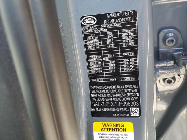 SALZL2FX7LH096903 Land Rover Range Rover Evoque First Edition