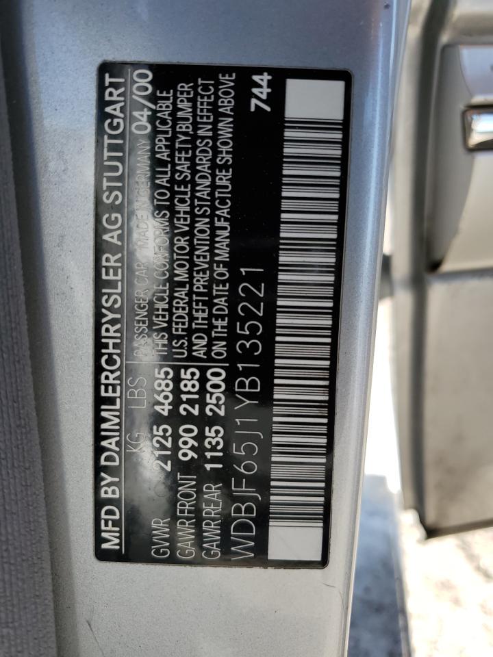 WDBJF65J1YB135221 2000 Mercedes-Benz E 320