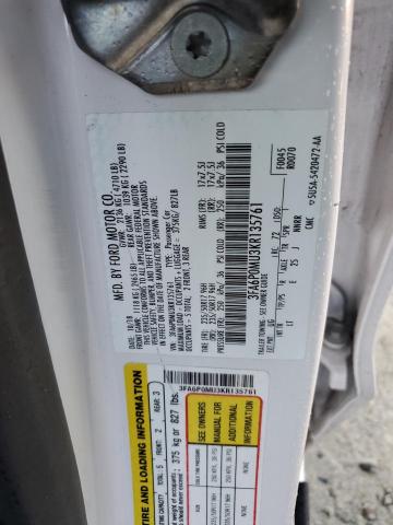 3FA6P0MU3KR135761 Ford FUSION SEL