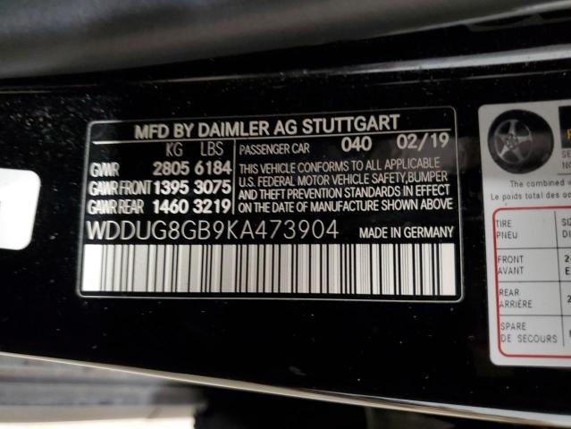 WDDUG8GB9KA473904 Mercedes-Benz S 560 4matic
