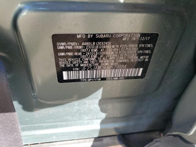 JF2SJAWC9JH529884 Subaru Forester 2.5i Touring