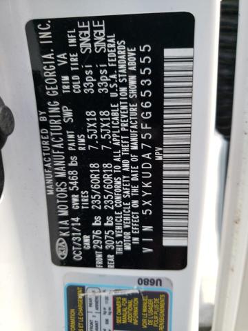 5XYKUDA75FG653555 KIA SORENTO EX