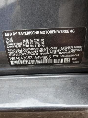 WBA8A3C53JA494985 | 2018 BMW 320 XI