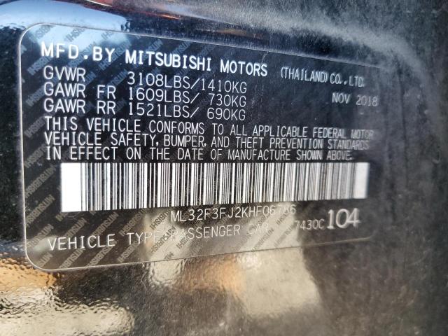 ML32F3FJ2KHF06786 2019 Mitsubishi Mirage G4 Es