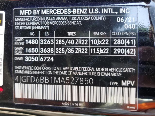 4JGFD6BB1MA527850 Mercedes-Benz Gle Coupe Amg 53 4matic
