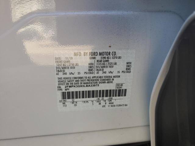 2FMPK3G93LBA33975 Ford EDGE SE
