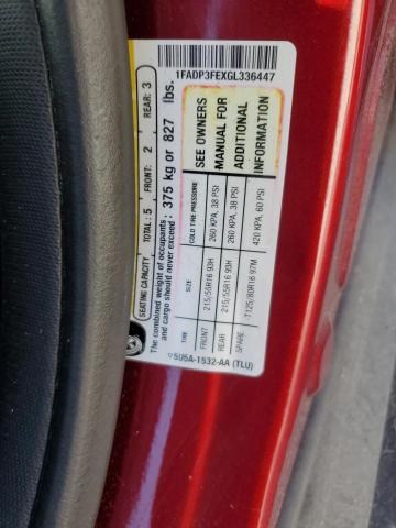 1FADP3FEXGL336447 Ford FOCUS SE