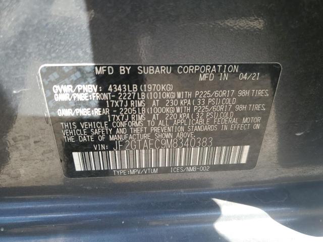 2021 SUBARU CROSSTREK - JF2GTAEC9M8340383