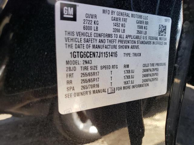 1GTG6CEN7J1151416 GMC CANYON SLE
