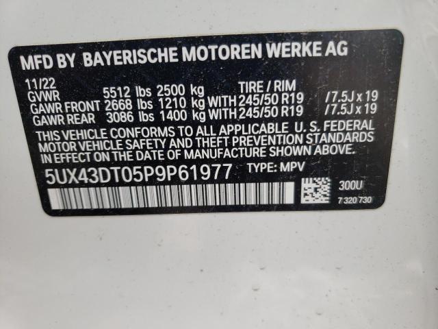 5UX43DT05P9P61977 BMW X4 M40I 10