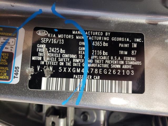 5XXGM4A78EG262103 KIA Optima Lx