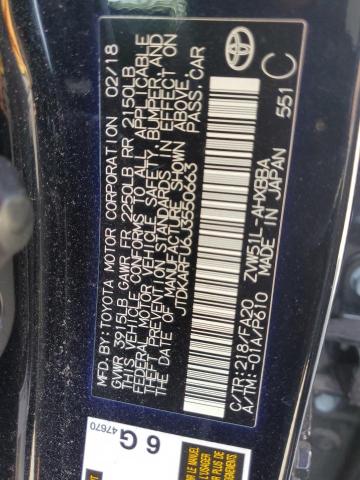 JTDKARFU6J3550663 Toyota PRIUS