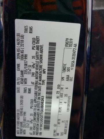 1FMCU0G77GUB08263 Ford ESCAPE SE