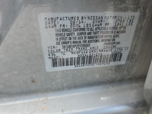 3N1AB7AP2EY289093 Nissan SENTRA S