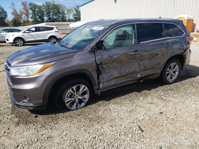 VIN 5TDKKRFH7FS069682 2015 Toyota Highlander, Xle no.1