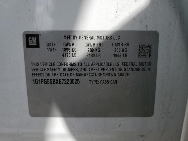 1G1PG5SBXE7220825 Chevrolet CRUZE LTZ