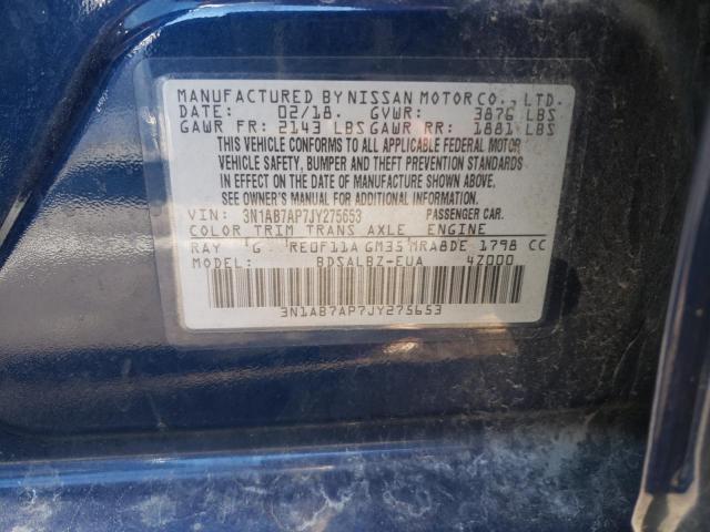 2018 NISSAN SENTRA S - 3N1AB7AP7JY275653
