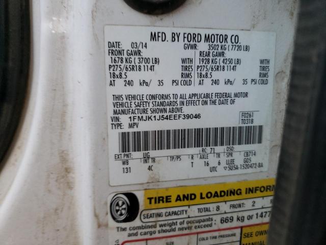 1FMJK1J54EEF39046 Ford Expedition El Xlt