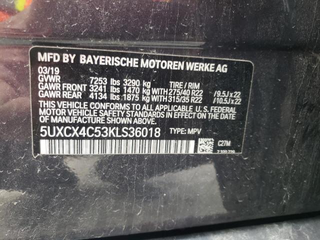 VIN 5UXCX4C53KLS36018 2019 BMW X7, Xdrive50I no.14