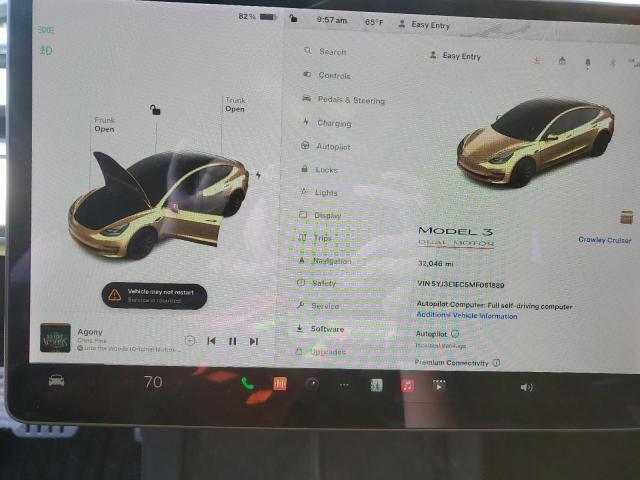 5YJ3E1EC5MF061889 | 2021 TESLA MODEL 3