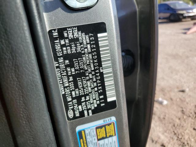 5XYPG4A30KG512137 KIA SORENTO L