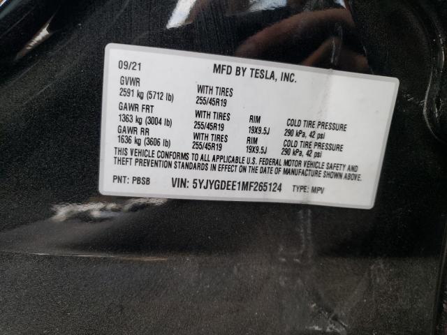 5YJYGDEE1MF265124 Tesla Model Y  14