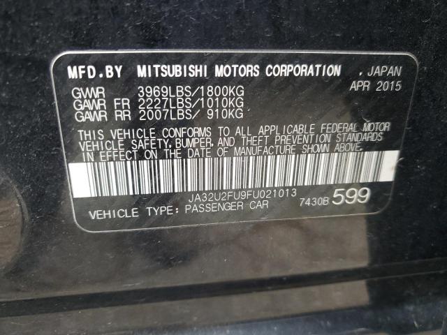 JA32U2FU9FU021013 Mitsubishi LANCER ES