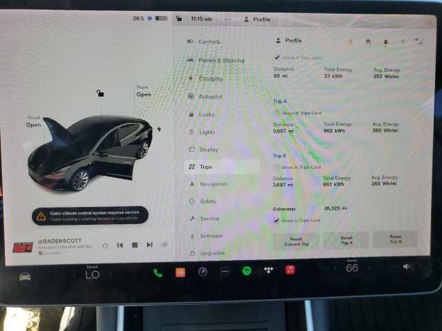 5YJ3E1EA9KF310805 | 2019 Tesla model 3