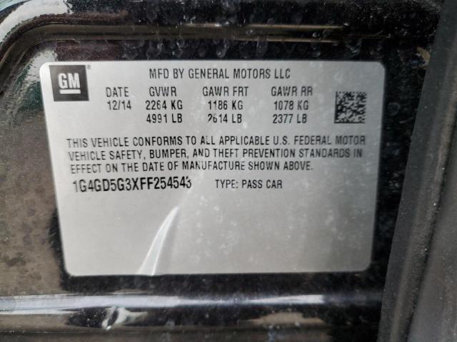 1G4GD5G3XFF254543 Buick Lacrosse Premium