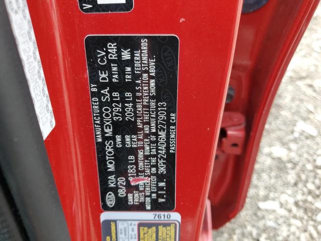 3KPF24AD6ME279013 KIA FORTE FE