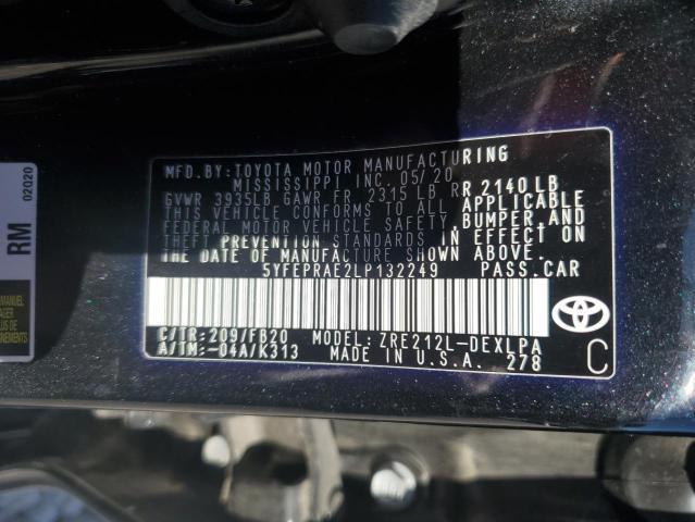 2020 TOYOTA COROLLA LE - 5YFEPRAE2LP132249