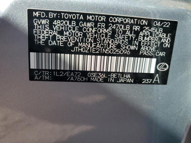 2022 LEXUS IS350 JTHGZ1E21N5025096