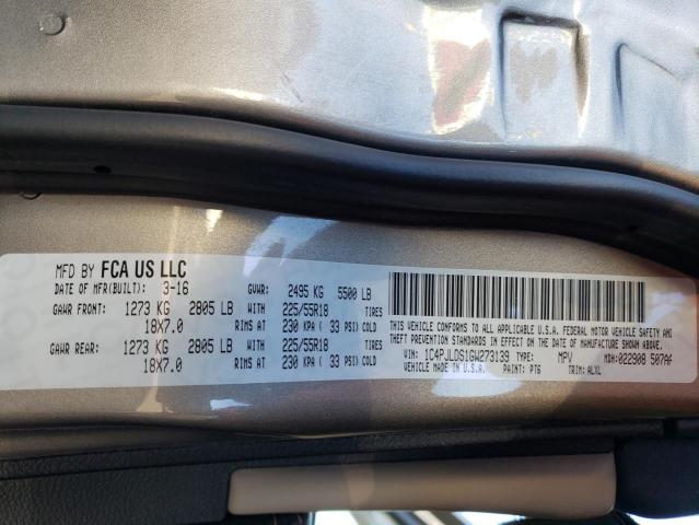 2016 JEEP CHEROKEE 1C4PJLDS1GW273139