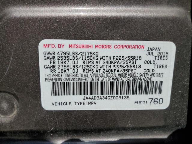 JA4AD3A34GZ009139 Mitsubishi Outlander Se