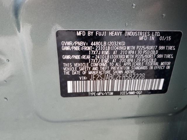 JF2SJABC2FH582228 Subaru Forester 2.5i