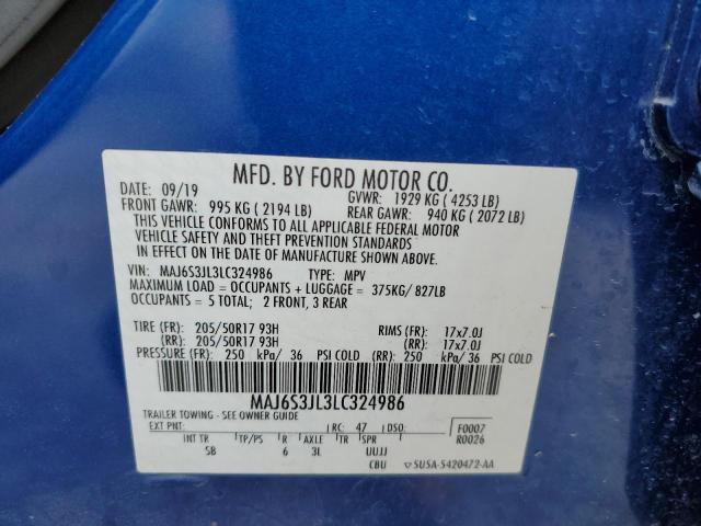 MAJ6S3JL3LC324986 Ford Ecosport Ses