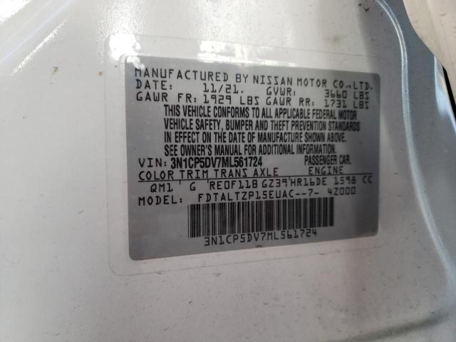 3N1CP5DV7ML561724 Nissan KICKS SR