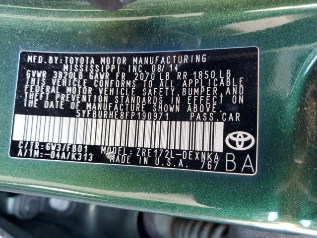 2015 TOYOTA COROLLA L - 5YFBURHE8FP190971