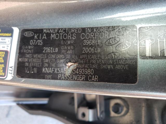 KNAFX5A8XG5493980 KIA FORTE EX