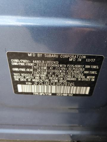 2018 SUBARU FORESTER 2 - JF2SJAECXJH528745