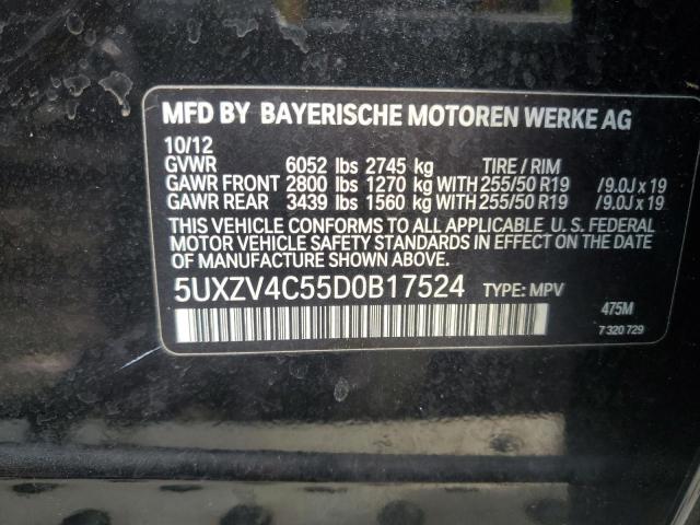 VIN 5UXZV4C55D0B17524 2013 BMW X5, Xdrive35I no.13