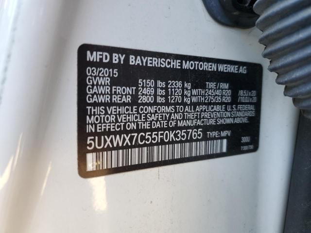 5UXWX7C55F0K35765 | 2015 BMW X3 XDRIVE3